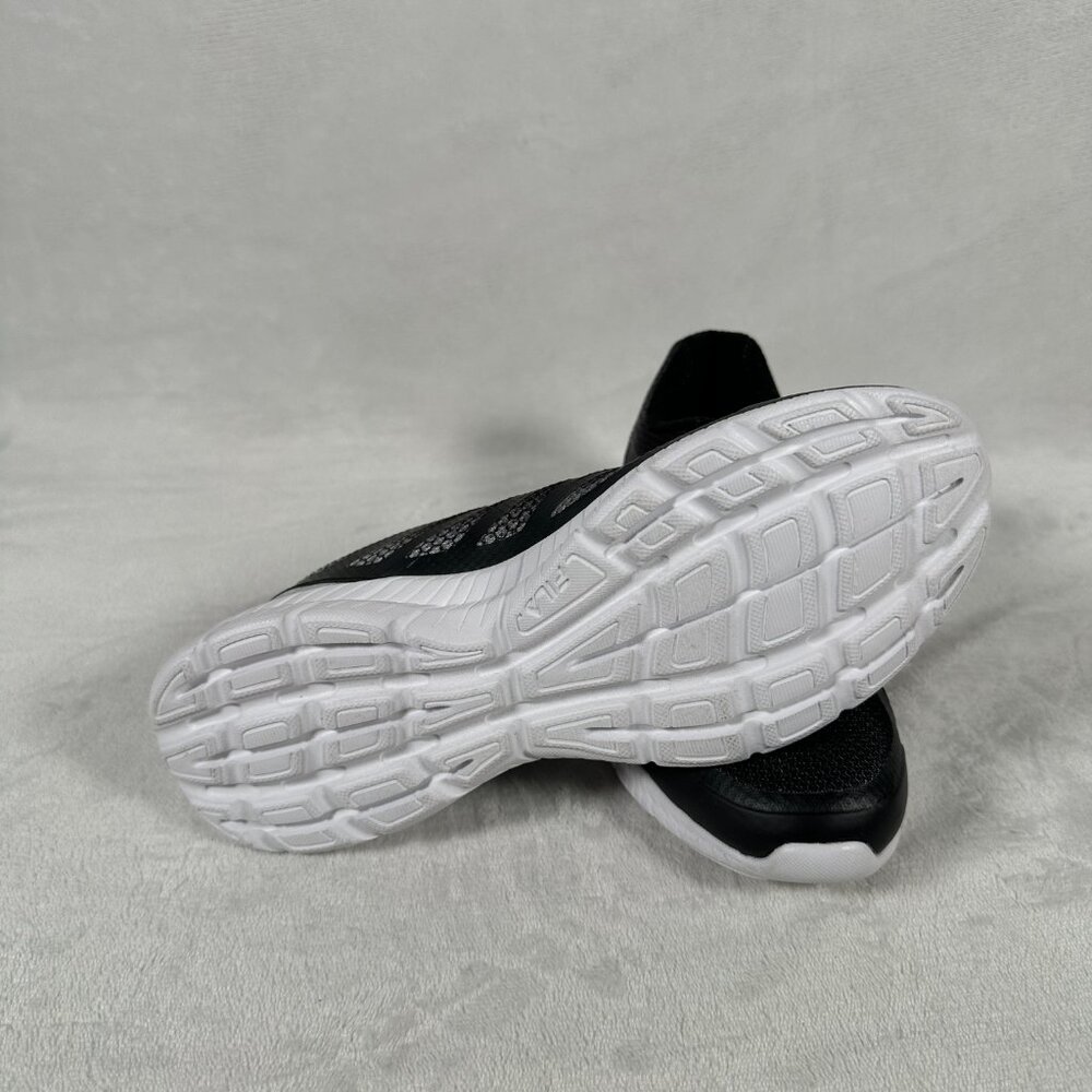 Fila Sneakers Youth Size 4.5 Black Gray Memory Foam Lace Up Comfort 3RM00003-003 - Picture 7 of 8